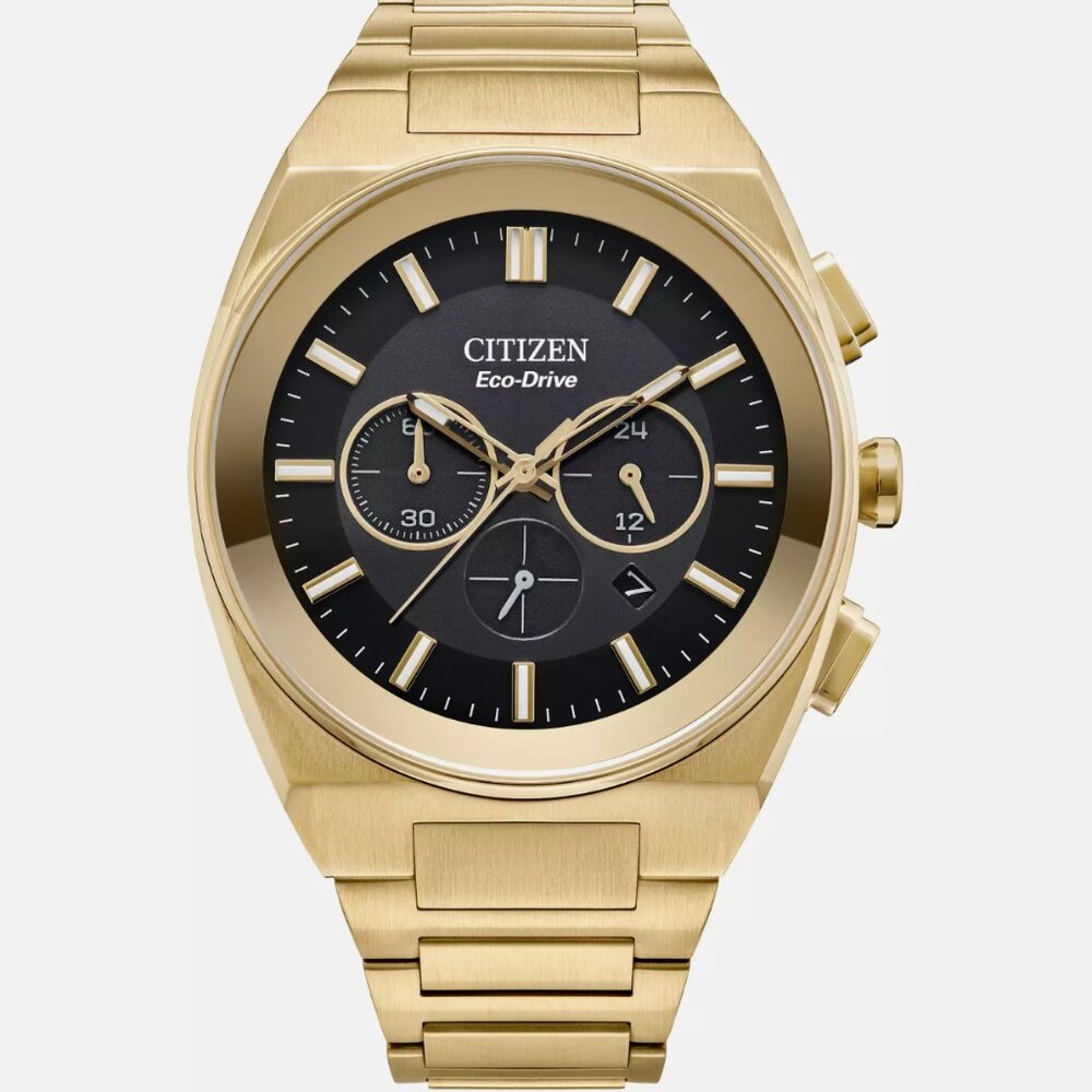 Citizen 43mm Gold Eco Drive Watch New